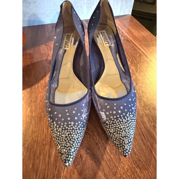 👠💎 Badgley Mischka “Felicity” Blue Crystal‎ Embellished Pumps – Size 10💎👠 - Picture 7 of 7